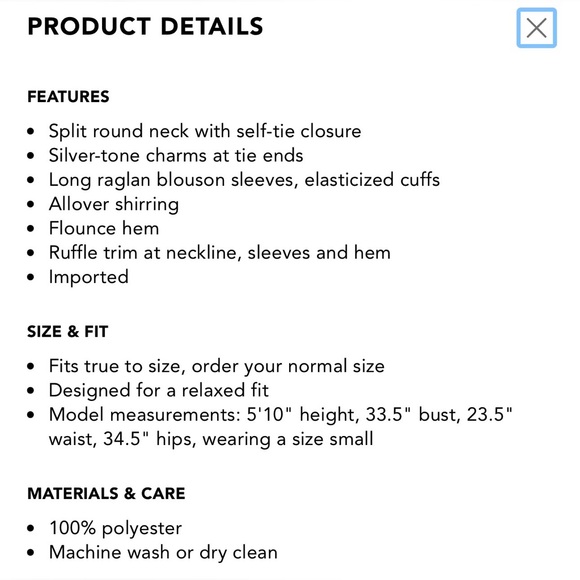 BCBGMAXAZRIA Ruffle Peasant Long Sleeve Blouse - Picture 15 of 15